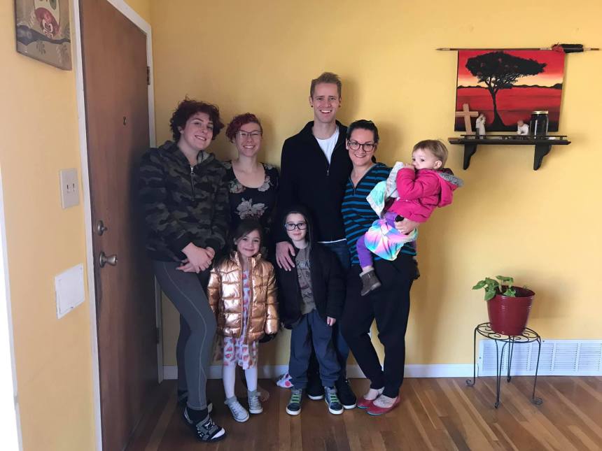 The beautiful Sault family in our house. Photo belongs to KSB.